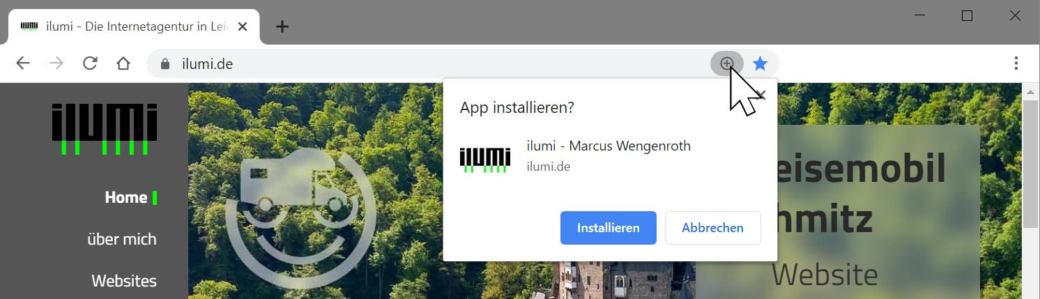 PWA Installation unter Windows 10