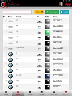 Screenshot aus der OK App aus dem Bereich „Auto Listen“