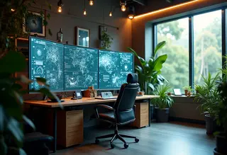 KI Bild Arbeitszimmer