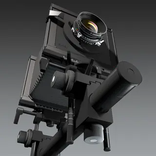 3D Visualisierung Sinar F1 4×5 Großformatkamera