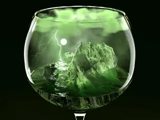 3D Visualisierung Sturm im Wasserglas