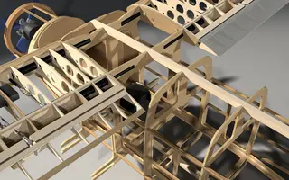 3D Visualisierung Rohbau Modellflugzeug